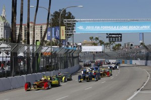 Il via dell'eprix di Long Beach