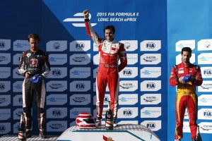 Il podio del Long Beach ePrix 2015