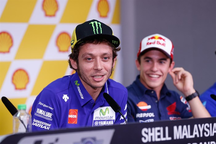 Rossi, Marquez e la conferenza stampa di Pandora